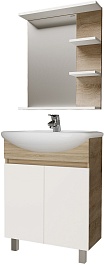 Grossman Мебель для ванной Поло 60 дуб сонома светлый/белая – фотография-1